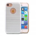 Wholesale iPhone 7 Hard Armor Hybrid Case (Silver)